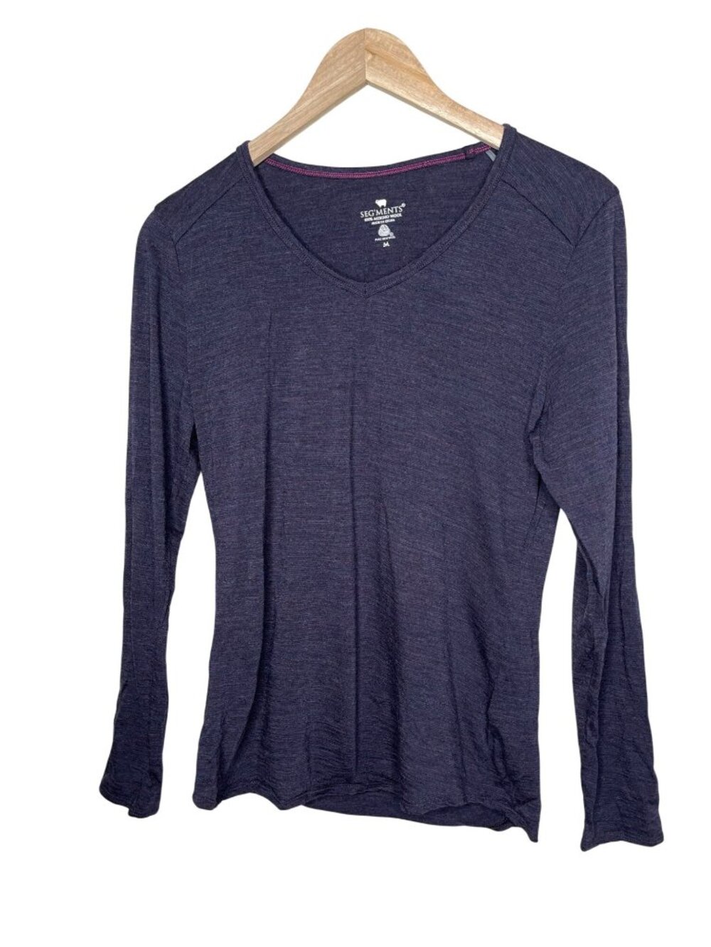 Segments Womens Merino Wool Long-Sleeve Top Purple Size M